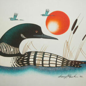 Loon Original Painting by Plains Native Artist Gerry Meeches