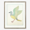 Framed Bird Original Drawing by Inuit Artist Qavavau Manumie