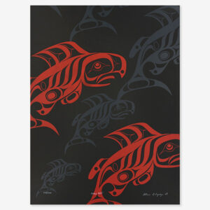 Taku Red Print by Northwest Coast Native Artist Alano Edzerza