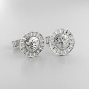 Silver Moon Cufflinks by Northwest Coast Native Artist Philip Janze