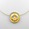 Gold and Abalone Shell Moon Pendant by Northwest Coast Native Artist Gwaai Edenshaw