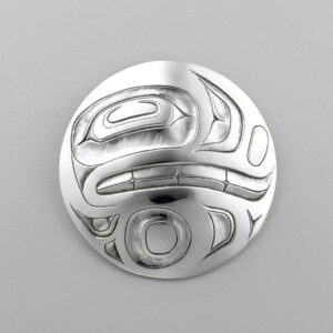 Silver Killerwhale Pendant by Northwest Coast Native Artist Jesse Brillon