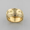 Gold Frog Ring by Northwest Coast Native Artist Philip Janze