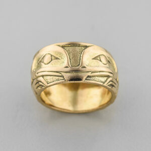 Gold Frog Ring by Northwest Coast Native Artist Philip Janze