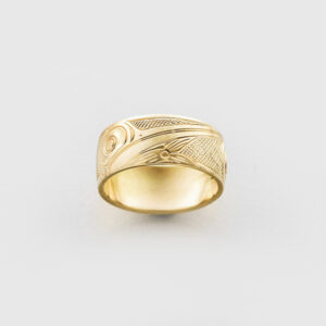 Gold Hummingbird Ring by Native Artist James McGuire