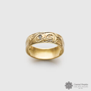 Gold Eagle RIng by Northwest Coast Native Artist Carmen Goertzen