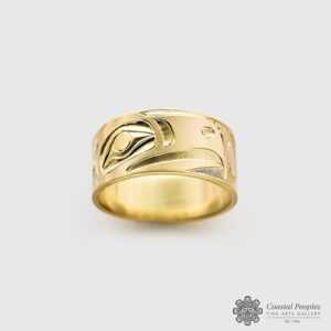 14K Yellow Gold Eagle Ring by Northwest Coast Native Artist Landon Gunn