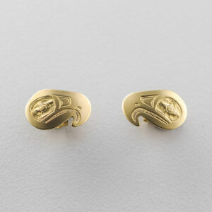 Gold Eagle Earrings by Northwest Coast Native Artist Robert Tait