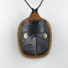 Argillite, Abalone shell, and Wood Eagle Amulet by Northwest Coast Native Artist Ron Russ