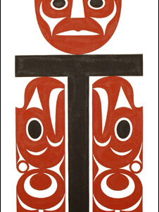 Salish Housepost Original Painting by Northwest Coast Native Artist Maynard Johnny Jr.