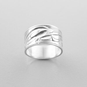 Silver Hummingbird Ring by Northwest Coast Native Artist Alvin Adkins