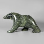 Stone Bear Sculpture by Inuit Native Artist Noah Kelly