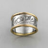 Gold Wolf Ring by Northwest Coast Native Artist David Neel