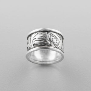 Silver Eagle Ring by Northwest Coast Native Artist Carmen Goertzen