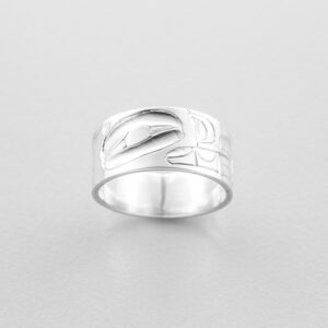 Silver Killerwhale Ring by Northwest Coast Native Artist Alvin Adkins