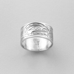 Silver Killerwhale Ring by Northwest Coast Native Artist William (Billy) Cook