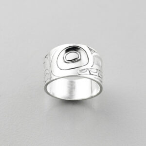 Silver Bear Ring by Northwest Coast Native Artist Alvin Adkins