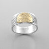 Silver and Gold Killerwhale Ring by Northwest Coast Native Artist Lloyd Wadhams Jr.