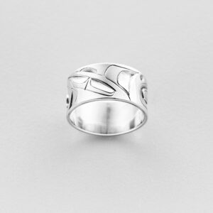 Silver Killerwhale Ring by Northwest Coast Native Artist Alvin Adkins