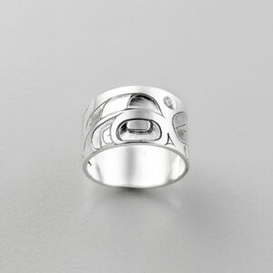 Silver Killerwhale Ring by Northwest Coast Native Artist Alvin Adkins