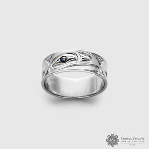 White Gold Eagle Ring by Native Artist Landon Gunn