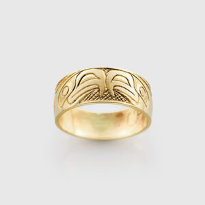 Gold Eagle Ring by Northwest Coast Native Artist Carmen Goertzen