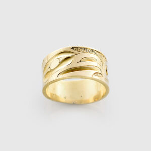 Gold Eagle Ring by Northwest Coast Native Artist Alvin Adkins