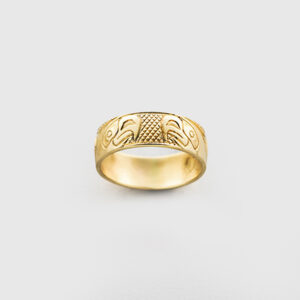 Gold Eagle Ring by Native Artist Carmen Goertzen