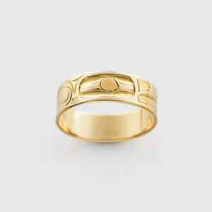 Gold Raven Ring by Native Artist Terrence Campbell