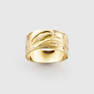 Gold Eagle Ring by Northwest Coast Native Artist Allen Thompson