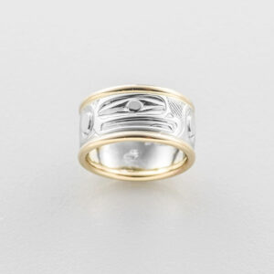 Gold Eagle Ring by Northwest Coast Native Artist Ivan Thomas