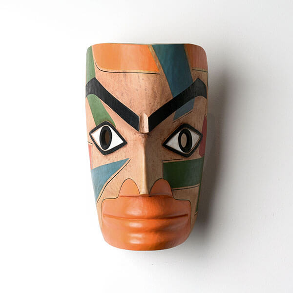 Wood Portrait Mask by Northwest Coast Native Artist Joe David