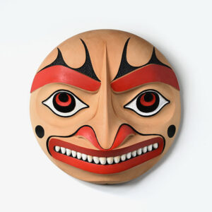 Wood and Operculum Shell Sculpin Mask by Northwest Coast Native Artist Don Yeomans