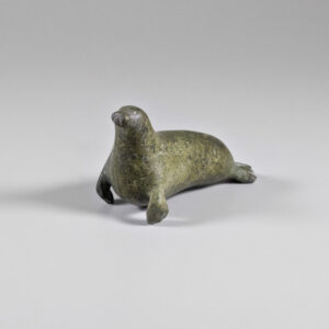 Stone Seal Sculpture by Inuit Native Artist