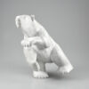 Stone Bear Sculpture by Inuit Native Artist Qoraq Nungusuitok