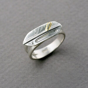 Silver Eagle Feather Ring by Northwest Coast Native Artist Corrine Hunt