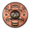 Wood and Bronze Cod and Moon Panel by Northwest Coast Native Artist Joe David