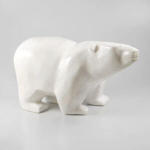 Stone Bear Sculpture by Inuit Native Artist Joanie (Joani) Ragee