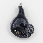 Argillite Killerwhale Pendant by Pacific Northwest Coast Native Artist Amy Edgars