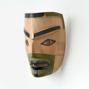 Wood Welcoming Mask by Northwest Coast Native Artist Joe David