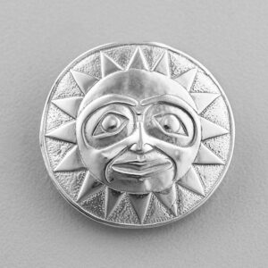 Silver Sun Pendant by Northwest Coast Native Artist Lyle Wilson