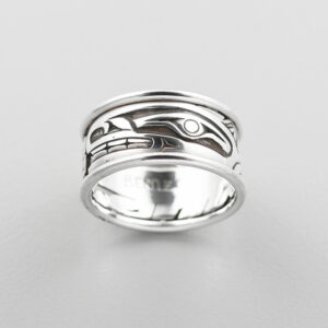 Silver Wasgo Ring by Northwest Coast Native Artist Norman Bentley