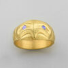 Gold and Abalone Shell Eagle Ring by Plains Native Artist Gary Olver