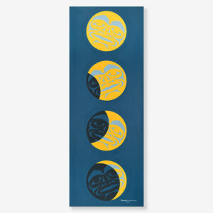 Yellow Moon Dancing Original Painting by Northwest Coast Native Artist Maynard Johnny Jr.