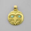Gold and Abalone Shell Eagle Pendant by Plains Native Artist Gary Olver