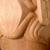 Don Yeomans Art. Raven & Frog Totem Pole - Red Cedar Wood.