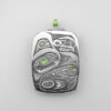 Gold, Silver, and Abalone Shell Thunderbird, Bear, Human, and Frog Pendant by Northwest Coast Native Artist David Neel