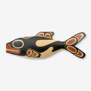 Wood Baby Killerwhale Panel by Northwest Coast Native Artist Jim Charlie