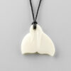 Cattle Bone Whale Tail Pendant by Maori Artist