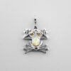 Silver, Gold, and Abalone Shell Frog Pendant by Northwest Coast Native Artist Wayne Wilson